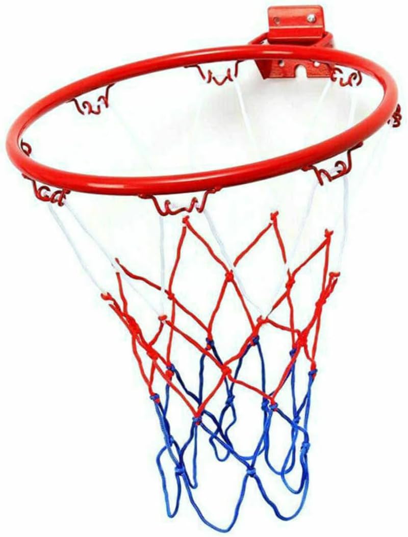 Indoor Basketball Rack Red Hollow Tube Frame for Boys Easy Install Hanging Basketball Hoop for Hand-Eye Coordination and Exercise Gift for Playroom Door Wall Mount