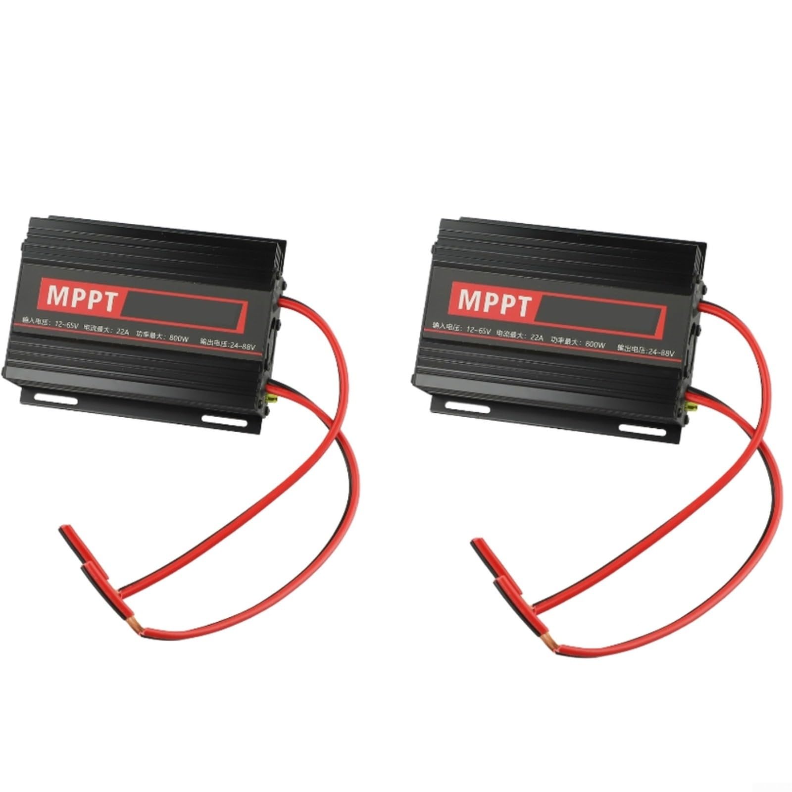 MPPT Controlador de impulso solar 24V/36V/48V/60V/72V, pantalla LCD de 800W para cargador con protección contra sobretemperatura para sistemas solares domésticos (2PCS)