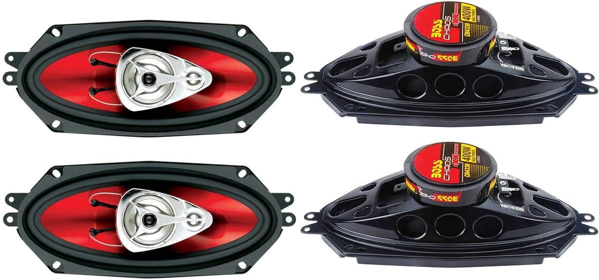BOSS CH4330 Altavoces de audio para automóvil EXXTREME Chaos de 3 vías, 4 "x 10", 800 vatios, 2 pares
