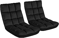 Vista 14 de Yaheetech Silla de Piso Plegable con Respaldo, Sofá de Juegos Plegable Acolchado con 14 Respaldos Ajustables, Sofá Reclinable para Adultos, Silla