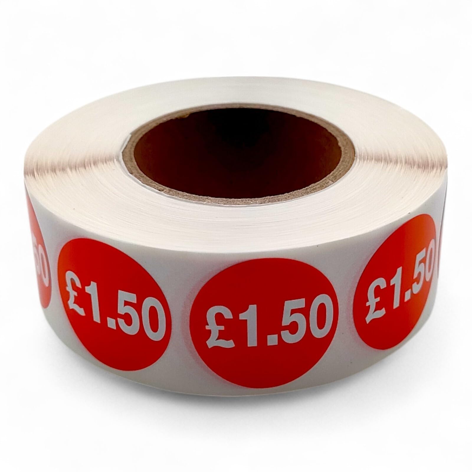 Price Stickers - 1000 Stickers - 25mm Red Self Adhesive Sticky Labels Rolls £1.50