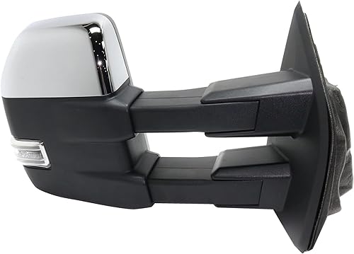 Miniatura 6 de Espejo para FORD F-150 2015 – 2018 RH potencia de remolque plegable calefactado con memoria BSD y puddle/luz de señal SuperCab/SuperCrew Cab cromado