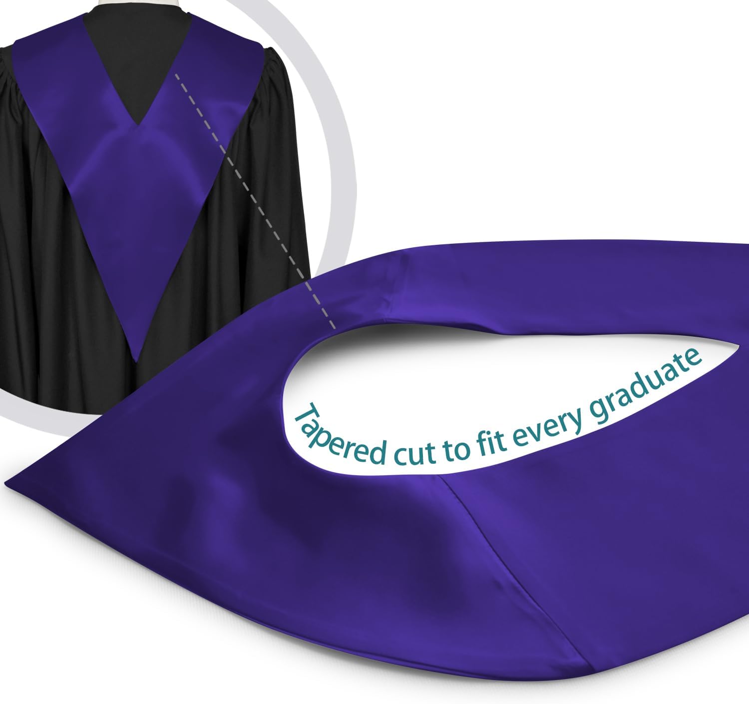 Endea Graduation Premium Adult V Stole Solid Color Unisex