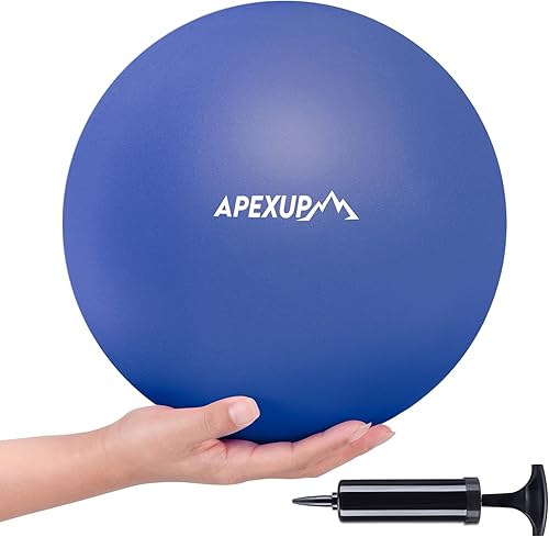 Miniatura 10 de APEXUP 9 Inch Pilates Ball Small Exercise Ball for Yoga, Fitness, Balance, Core Workout, Physical Therapy Rosado,Negro,Verde