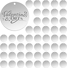 50 Pieces 25 mm Stamping Tag Pendants Metal, Flat Round Charms Blank Tags Charms Stainless Steel Stamping Tag for Necklaces, Jewellery Making, Dog Tag