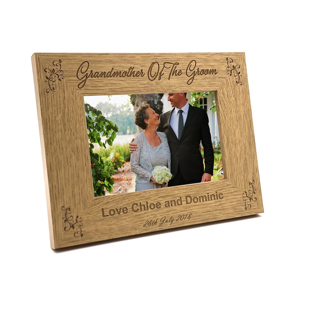 Ukgiftstoreonline Personalised Grandmother Of The Groom Photo Frame Wedding Gift (8 X 10 Inch)