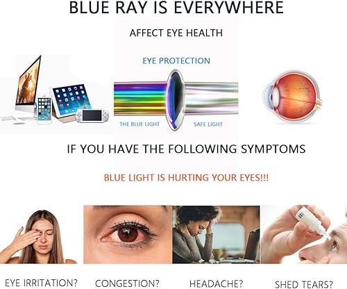 Miniatura 6 de aisswzber Elegantes gafas redondas con bloqueo de luz azul para computadorajuegospantalla para mujeres u hombres