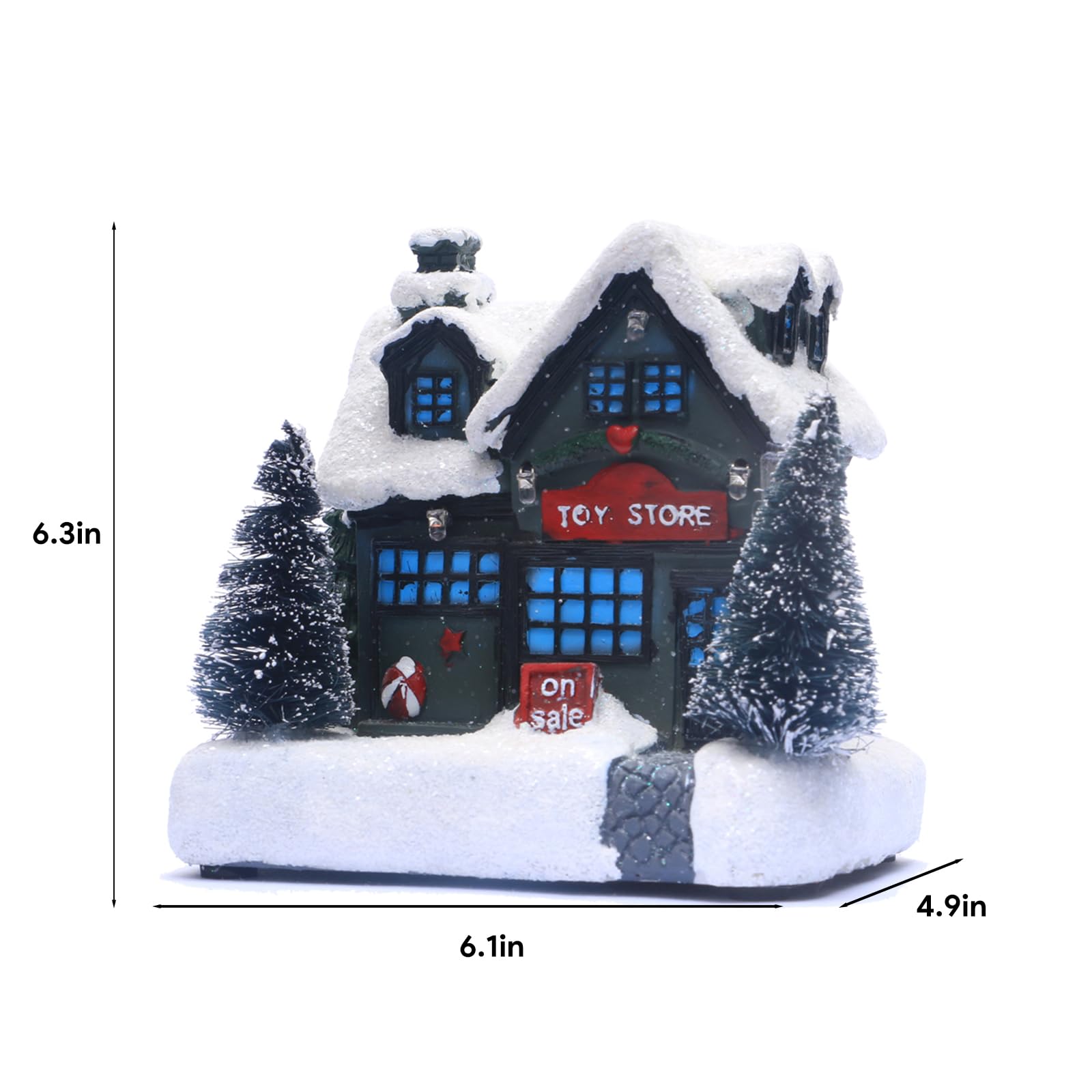 Weihnachtsdorf Haus mit RGB Licht Spielzeug Store Szene Weihnachtsdekoration