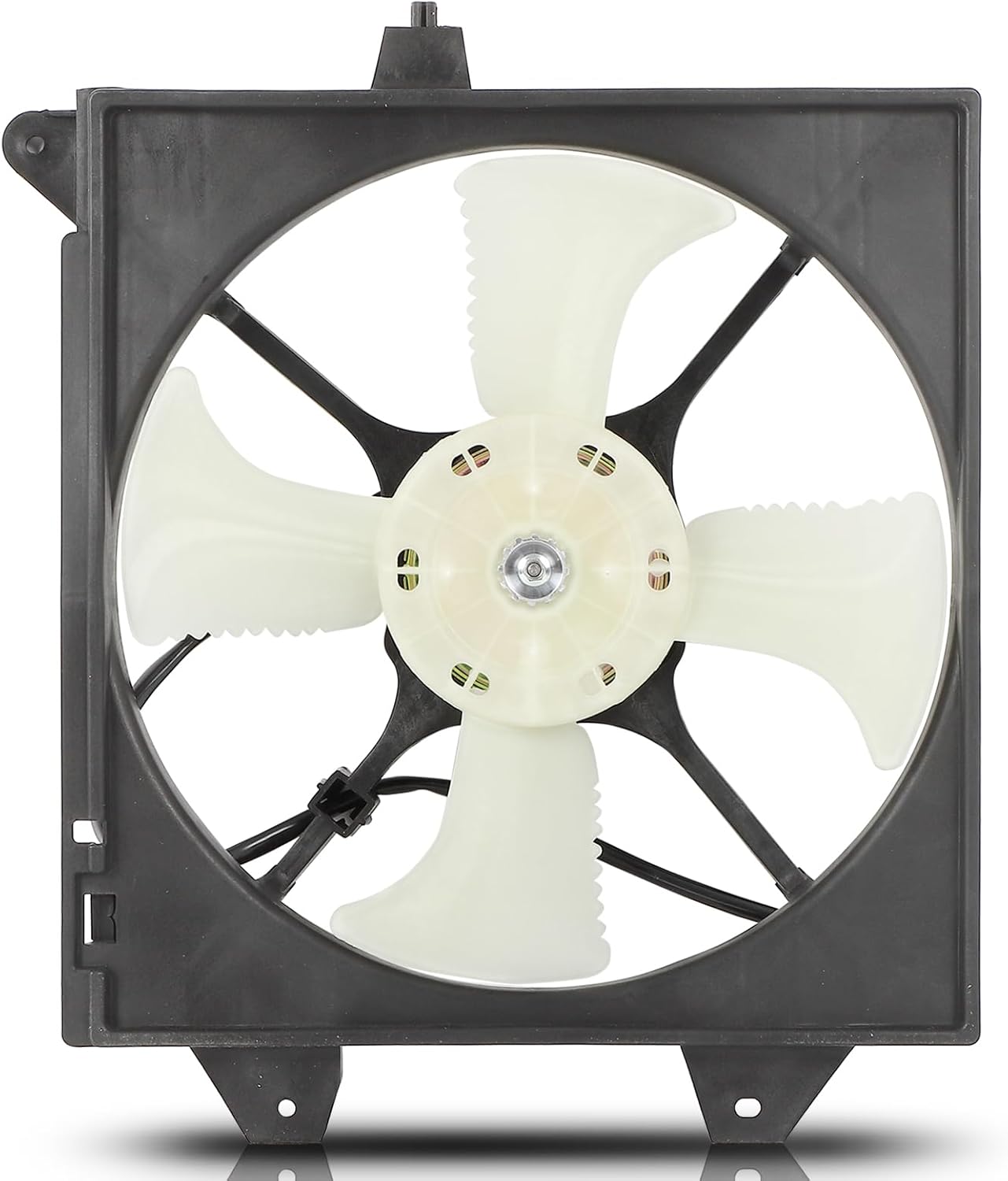 SCITOO Automotive Air Conditioning A/C Condenser Cooling Fan Assembly, Fit for 2002-2007 for Mitsubishi for Lancer 2.0L, Car Replacement AC Condenser Cooling Fans