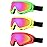 Yidomto Ski Goggles, 3 Pack Anti-Scratch Snow Goggles for Men, Women, Boys, Girls, Kids, Toddlers & Youth, UV 400 Protection for Skiing & Snowboard (Orange/Yellow/Green)