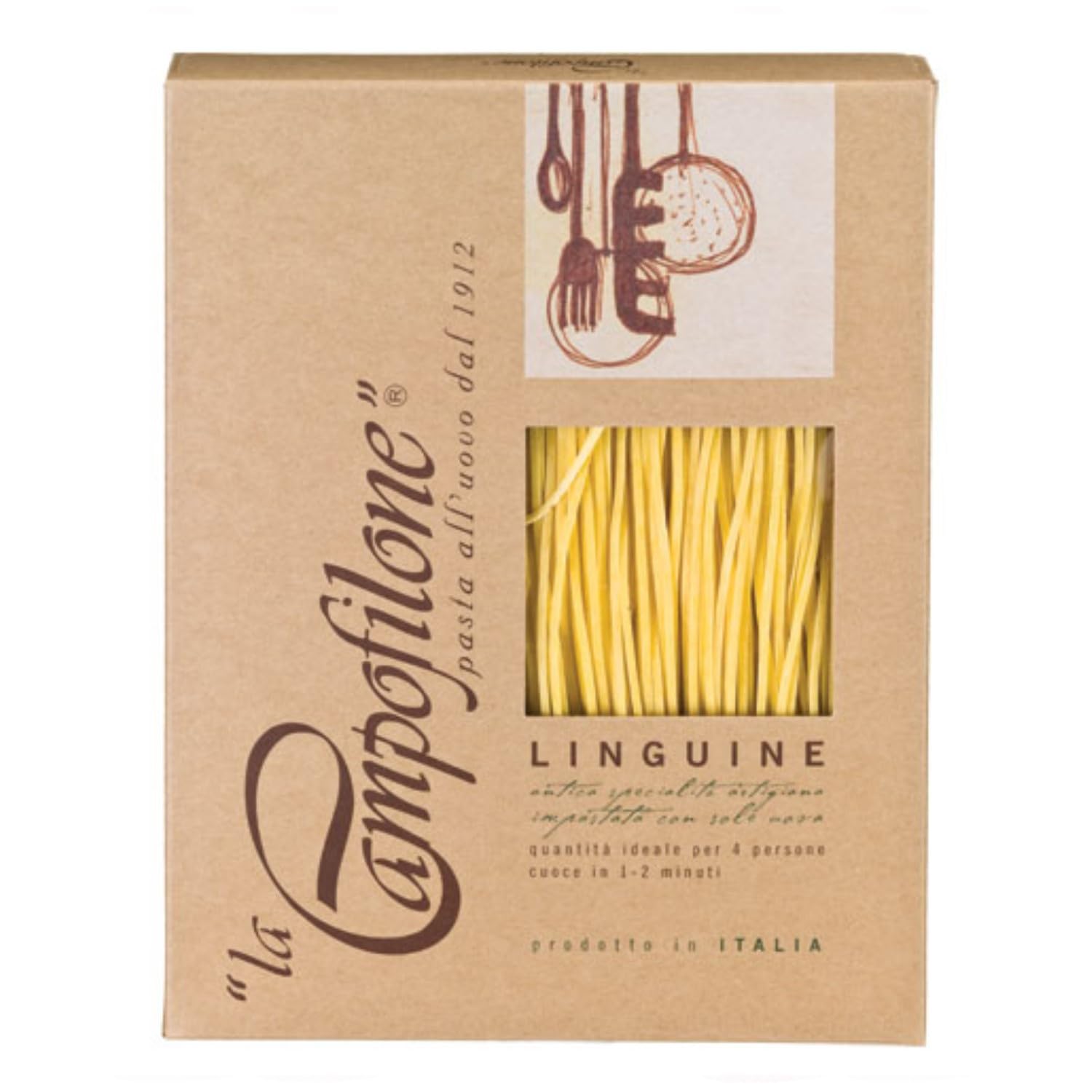 La Campofilone Linguine mit Ei Italien inkl. FeinWert E-Book (12 x 250g)