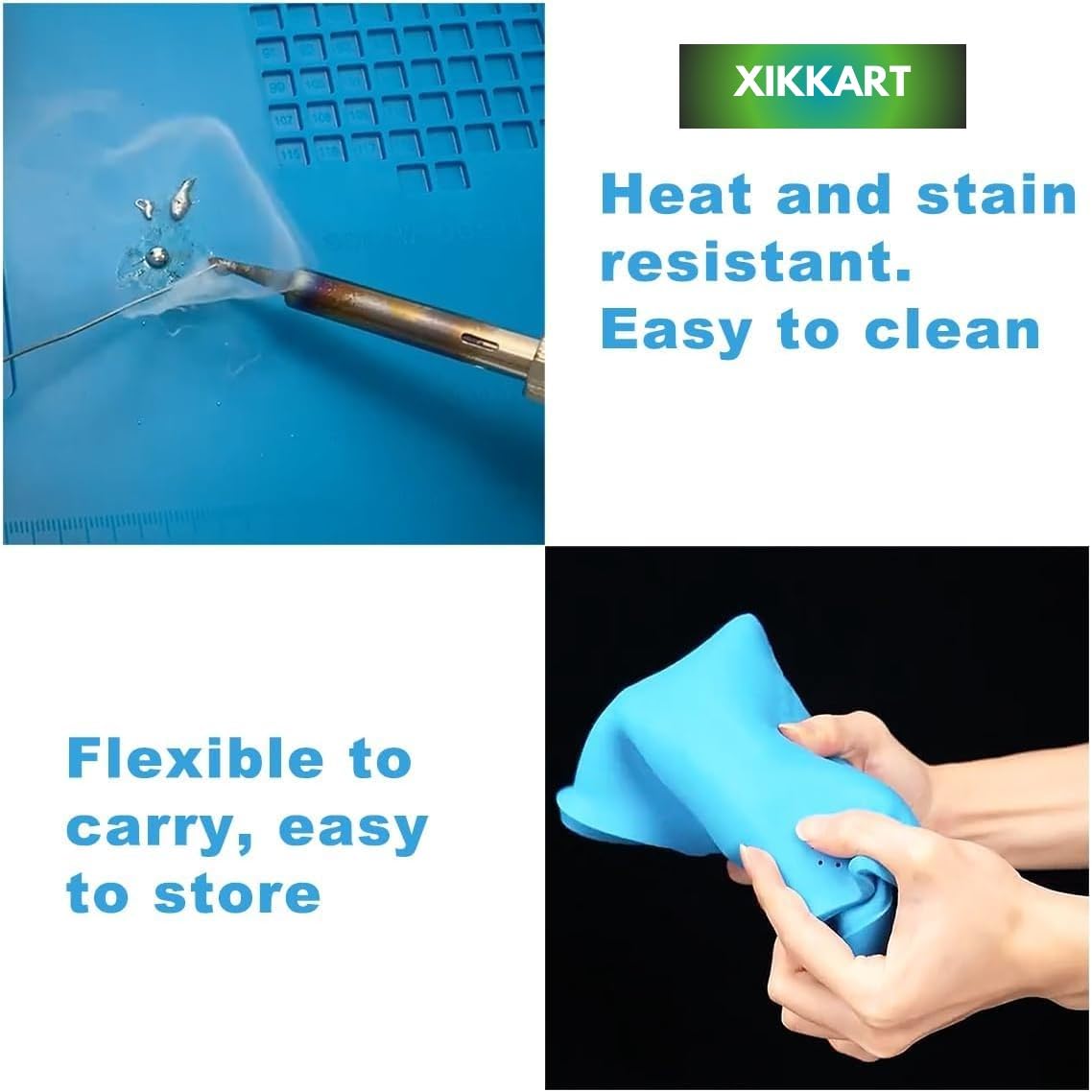XIKKART Silicone Soldering Mat Heat Resistant up to 932°F – Large 17.8 x 11.8 inch Magnetic Work Mat for Electronics Repair, Cell Phone, Laptop, Computer, Soldering Station (Laptop Repairing Mat) - Image 3 thumbnail