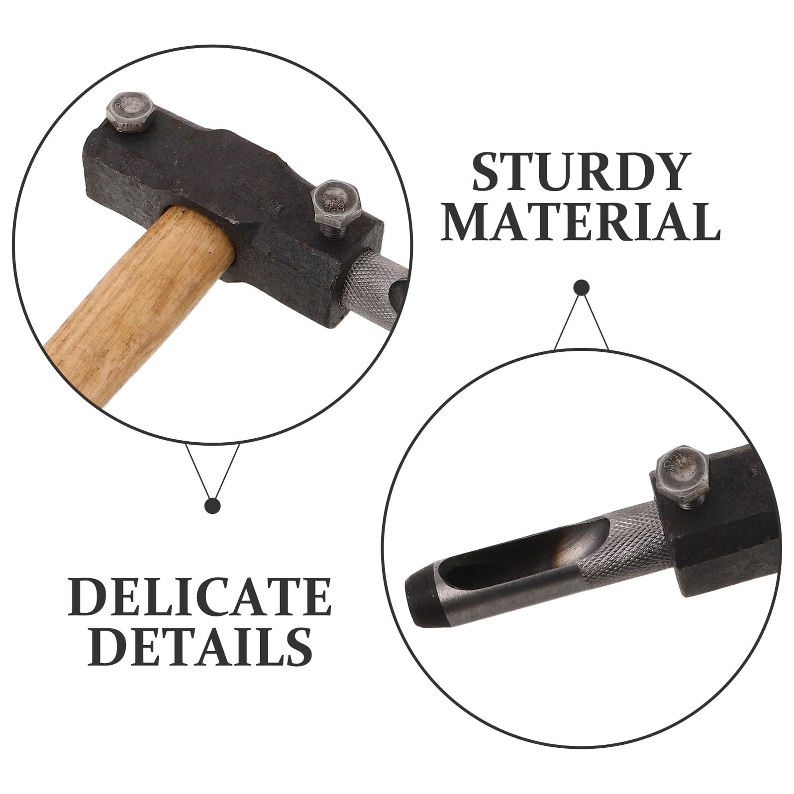 Herramienta de Inoculación de Troncos para Hongos, Perforadora | Madera y Acero, para Shiitake y Oreja de Madera, Tamaños de Orificio Constantes, Solución Multifuncional de Siembra