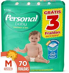 Personal Fralda Protect E Sec M Hiper, 70 Unidades