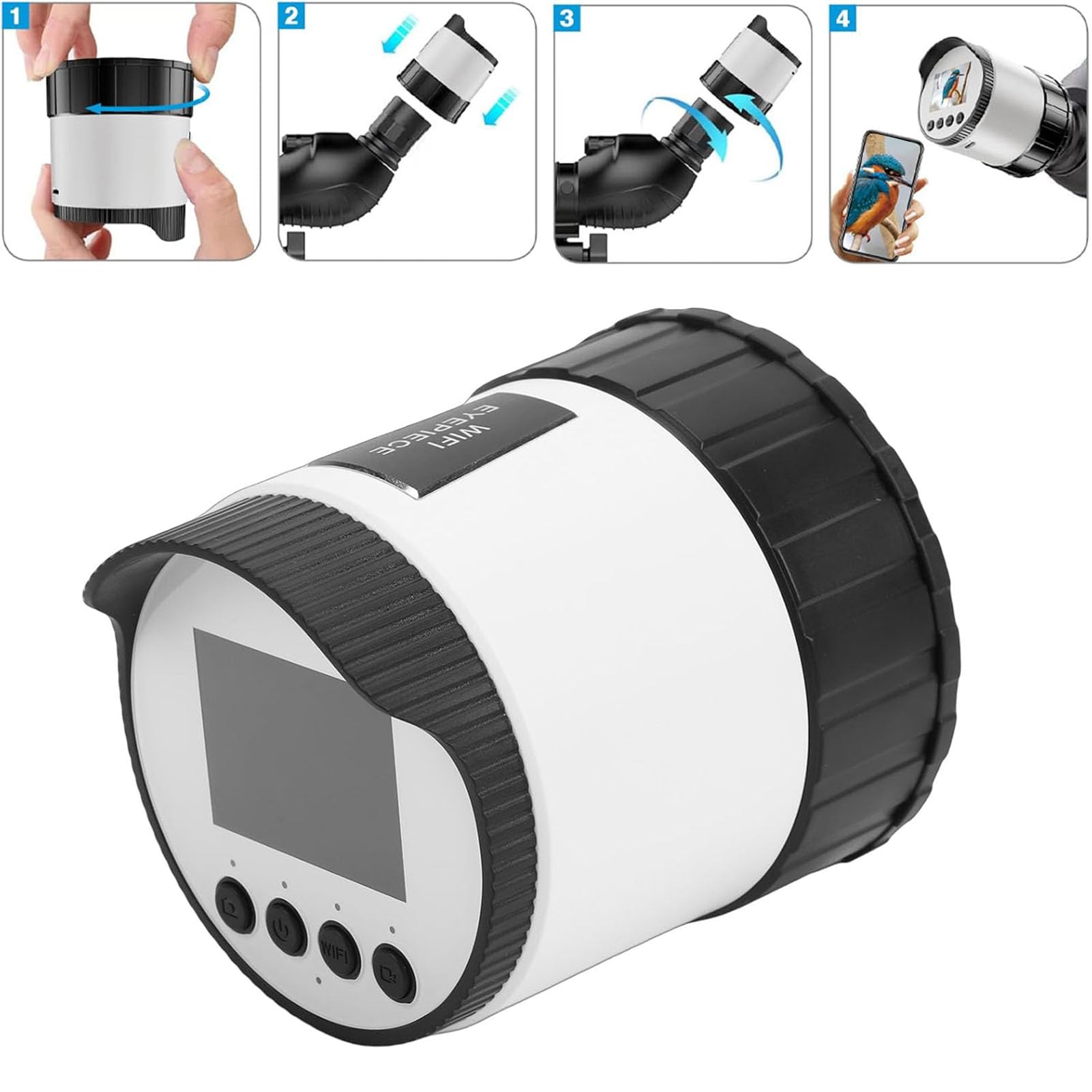 Generic Fotocamera Oculare Digitale Video HD 2K con Schermo per la Fotografia Al Microscopio del Telescopio, Adatta Sia Ai Principianti Che Ai Professionisti