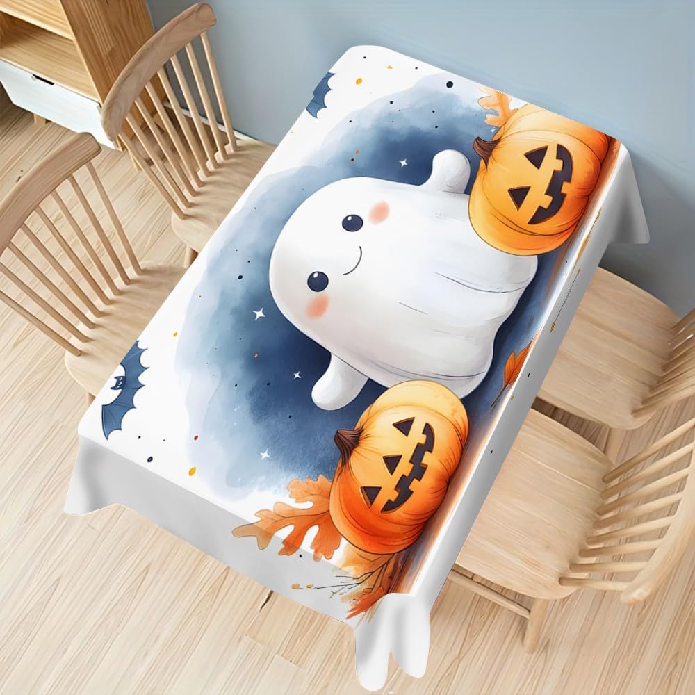 Halloween Nappe Imperméable Carrée 180x180 cm Motif Citrouille