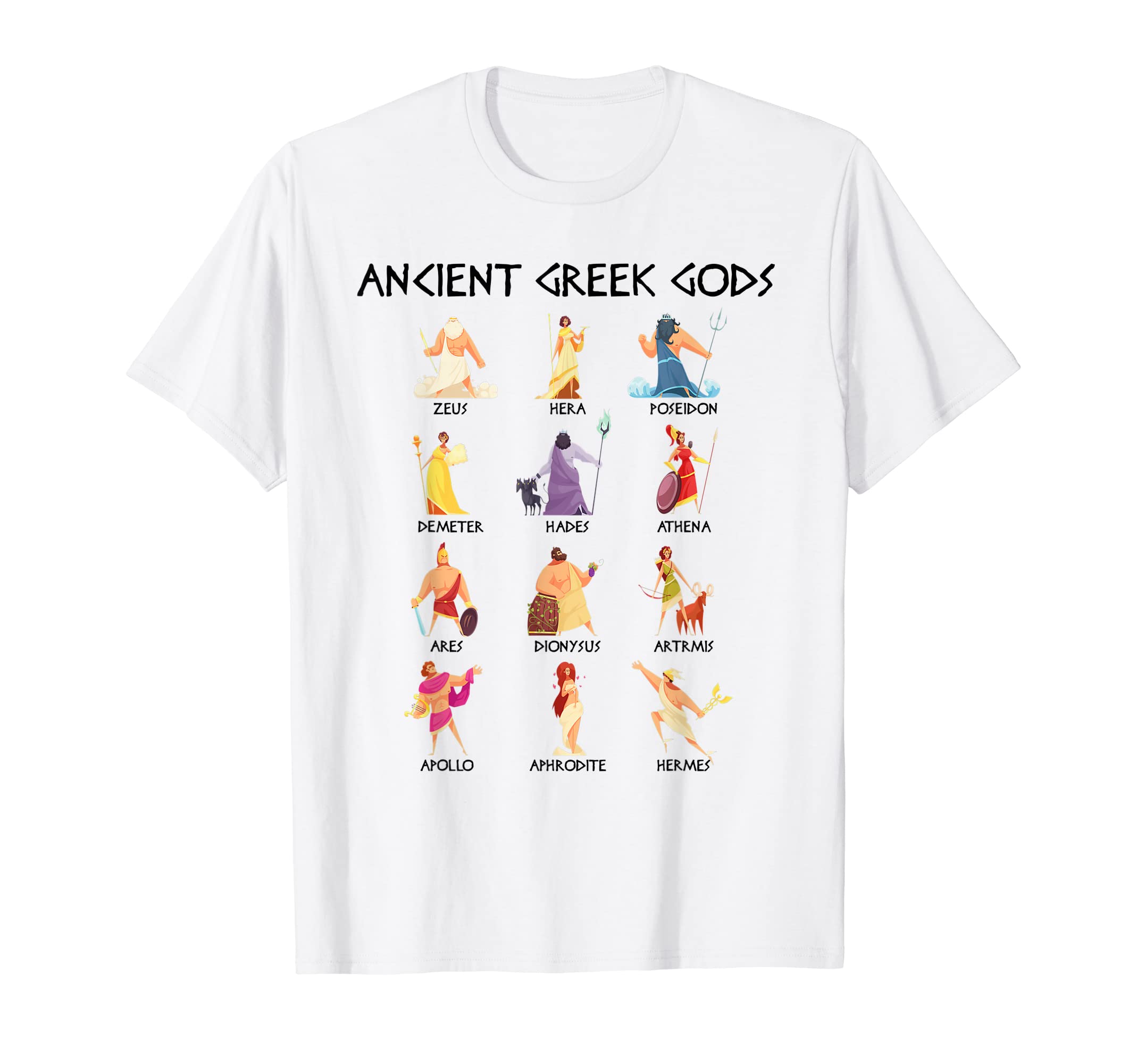 Greek Mythology Gods and Goddesses Tee & GiftsGreek Mythology Gods - Gods of Greece - Ancient Greek T-ShirtOEKO-TEX STANDARD 100