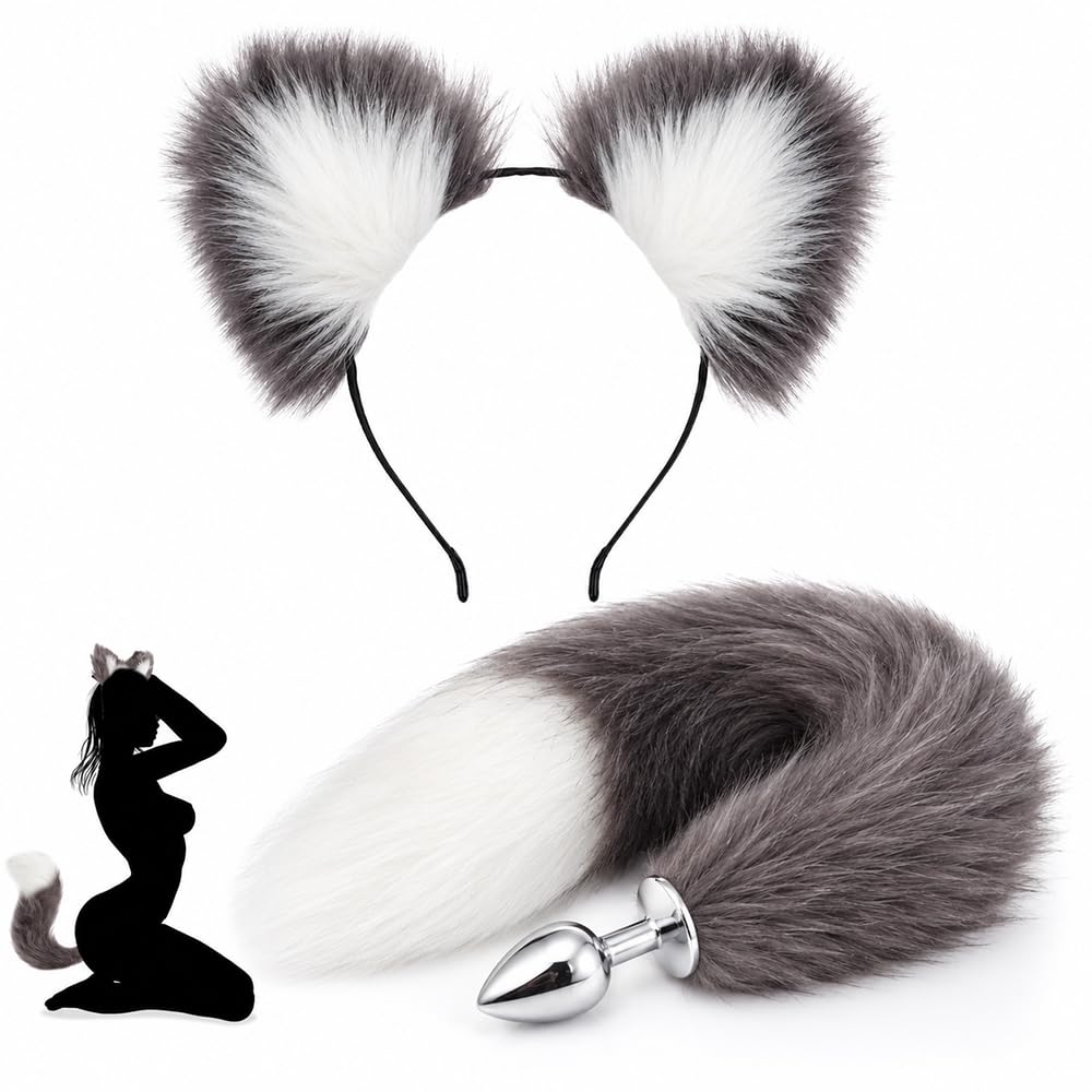 Plug Anal Queue, Plug Queue Danimaux, Oreilles de Chat, Fox Tail Plug, Cosplay Plug Anale...