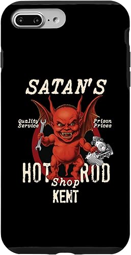 iPhone 7 Plus8 Plus Satan's Retro Hot Rod Shop Fat Devil KENT Shovelhead Case