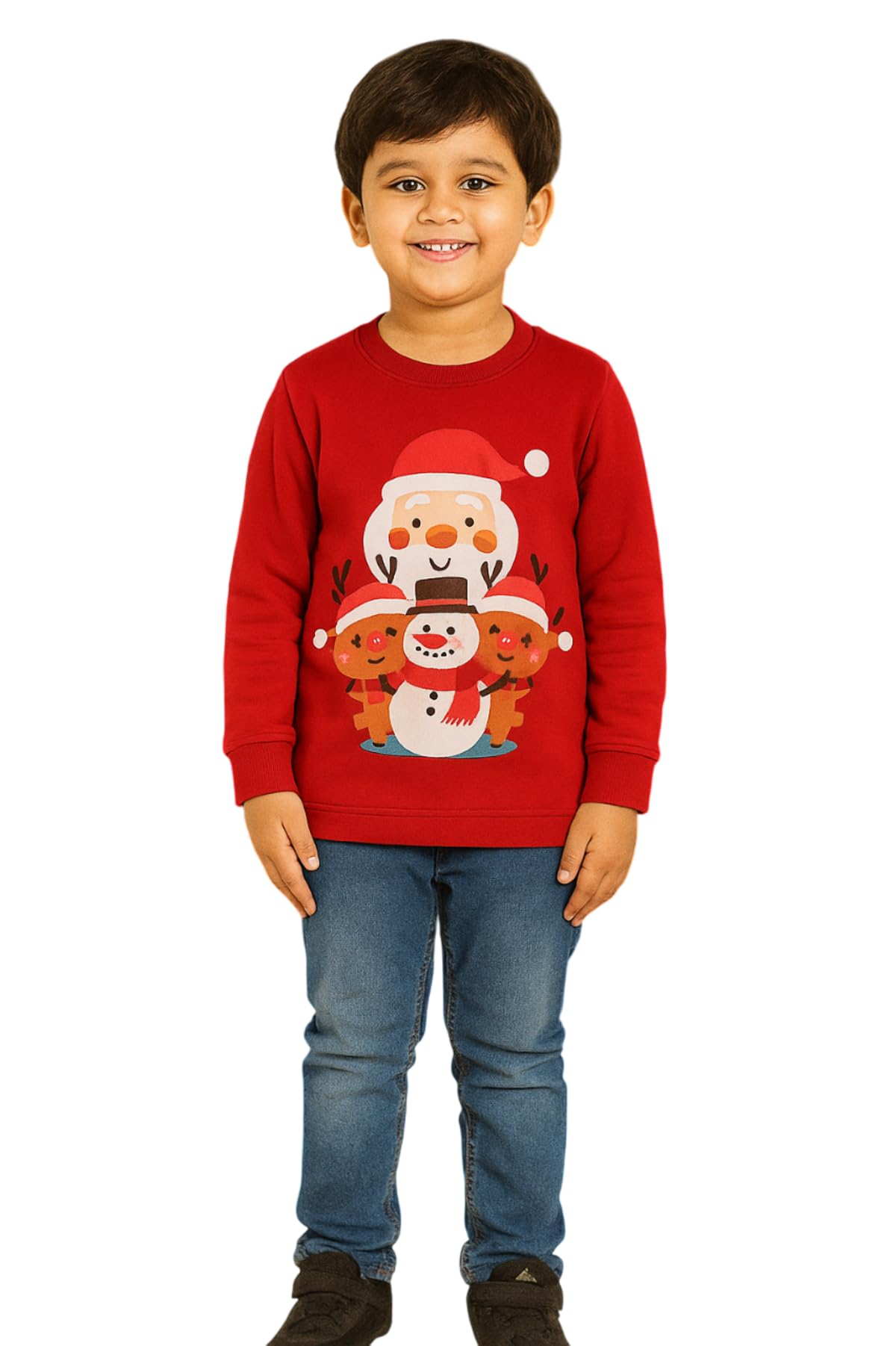 Ninos Dreams Full Sleeves Boys Christmas Sweatshirt -Red-picture-26