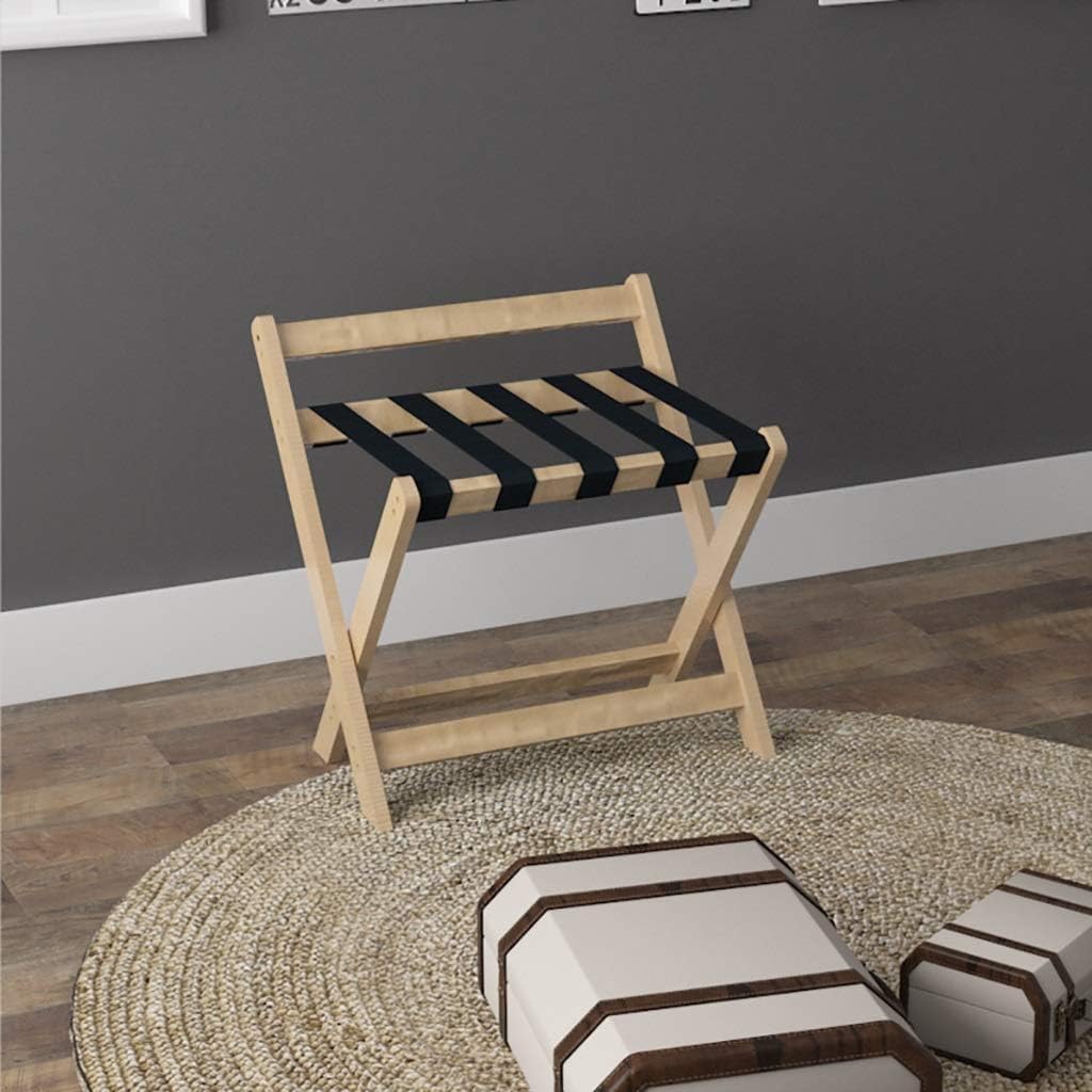TIST Luggage Rack Luggage Racks Folding Luggage Rack Hotel Luggage Rack Folding Solid Wood Room Hotels(D)