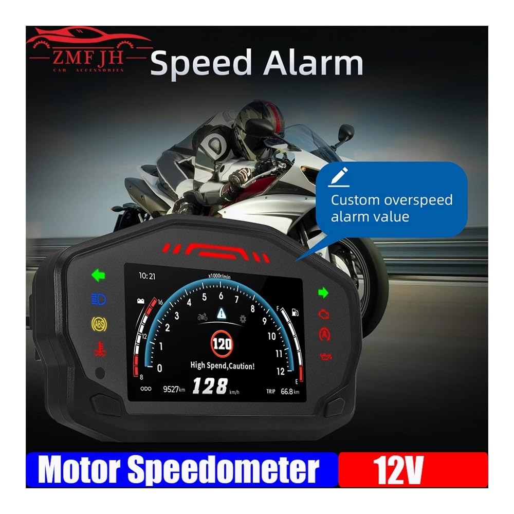 Moto Contachilometri Contachilometri Universale Per Moto Contachilometri Digitale Pannello Strumenti Motore Con Cruscotto Livello Olio Chilometraggio Per 2/4 Cilindri