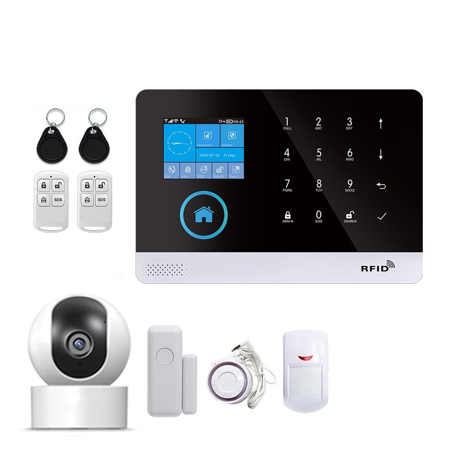 WIFI GSM Home Burglar Security Alarm System With Pet-proof Motion Sensor PIR Detector TUYA Smartlife APP Supports(M)