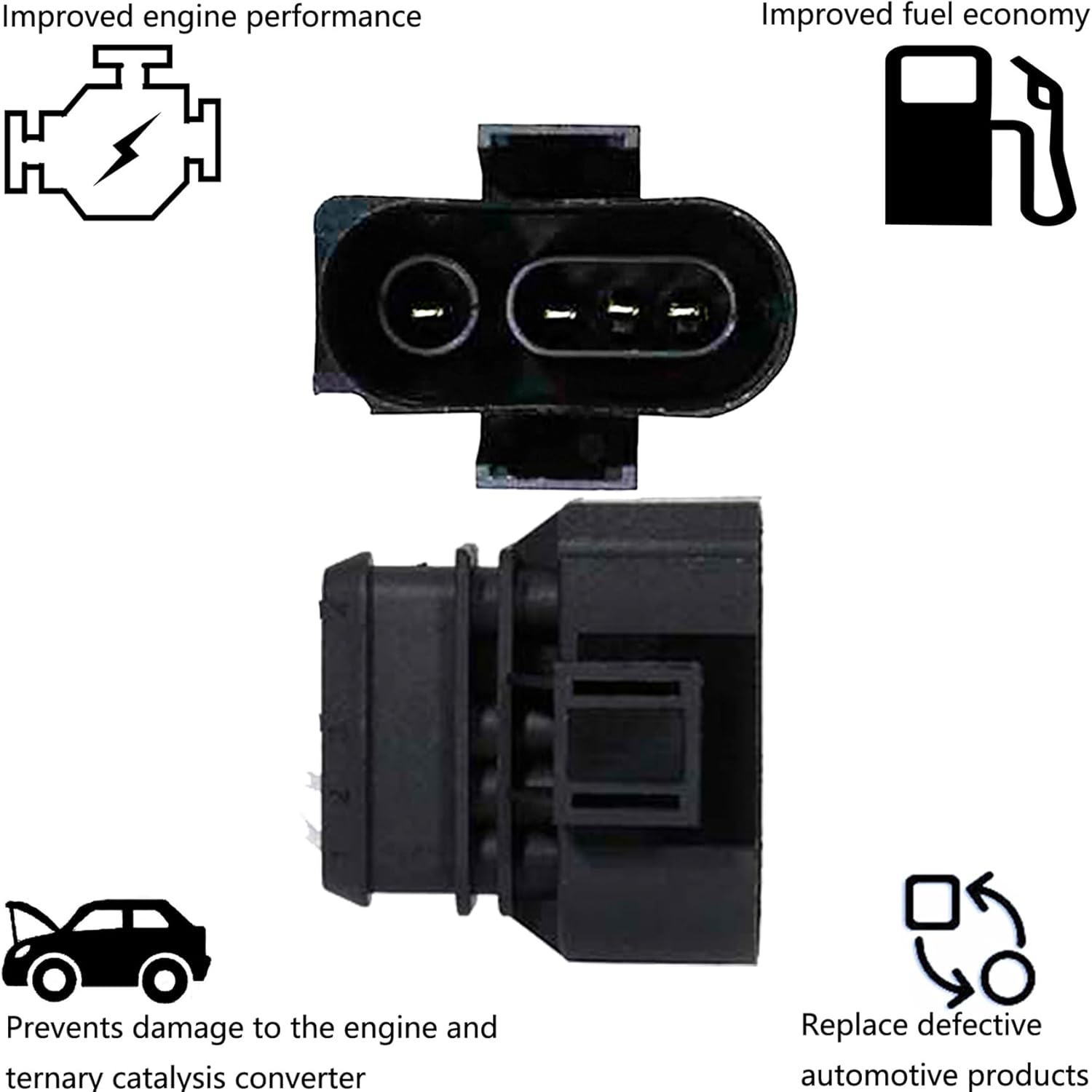 Dropwater 1 Pair Downstream Rear Left and Right Side O2 Oxygen Sensors Replacement for Audi A4,A4 Quattro,A6,A6 Quattro,Cabriolet,Replaces#234-4661,Set of 2pcs