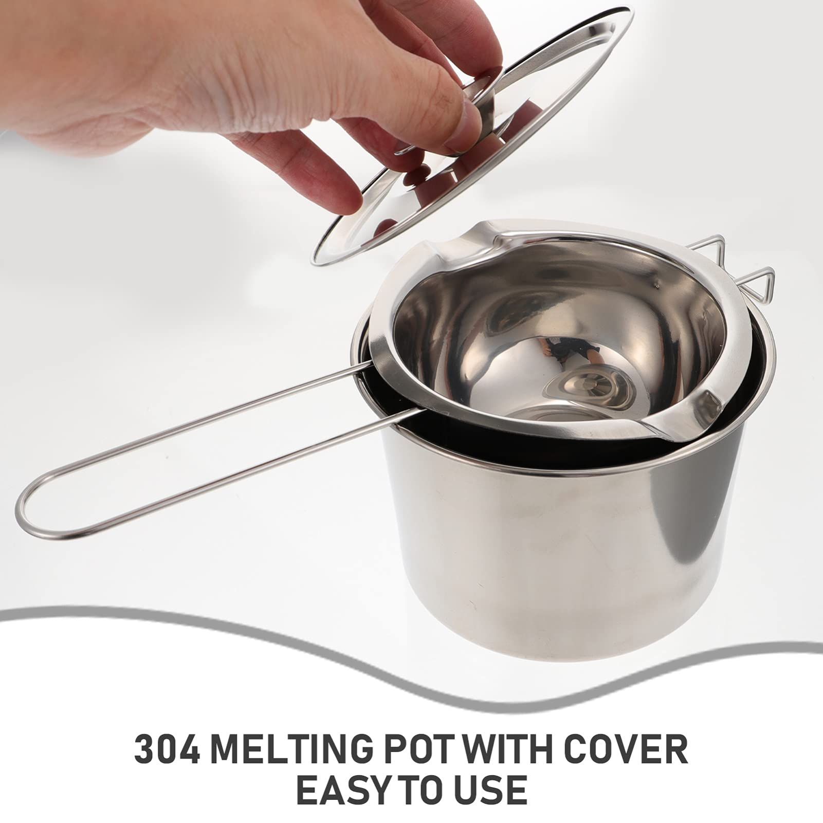 HANABASS Melt Pot Double Boiler Pot for Chocolate Maker Stainless Steel Boiler Fast Heating Easy to Clean