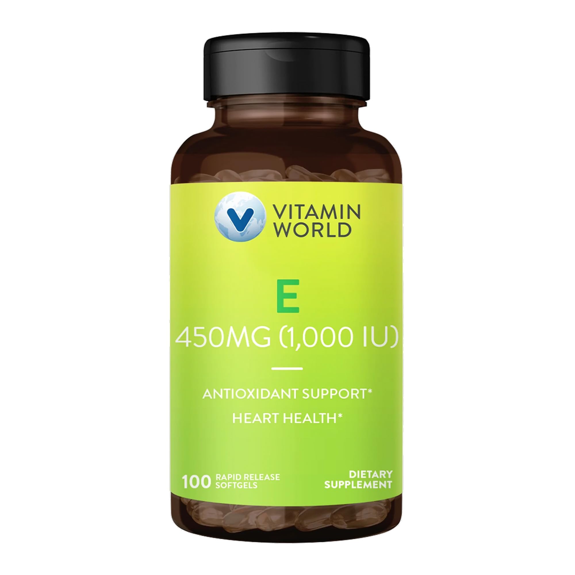 Vitamin World Vitamin E 1000 IU Softgels, 100 Servings