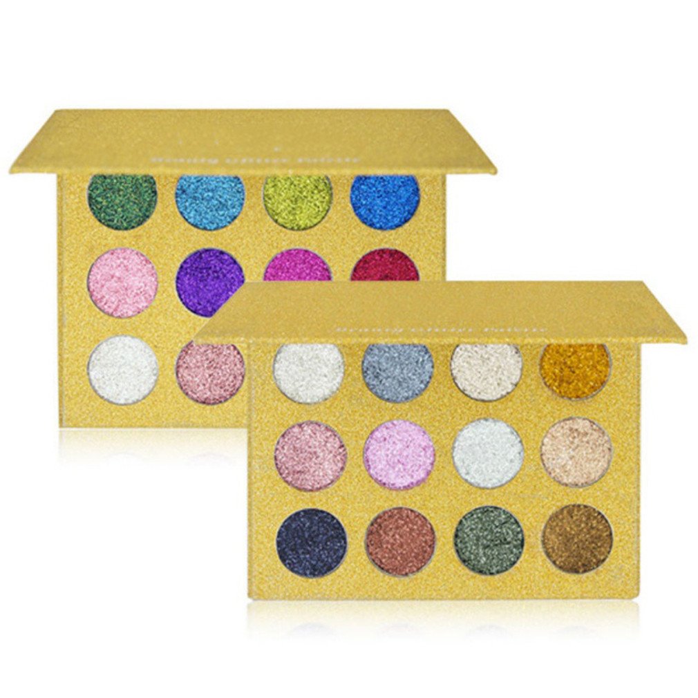 12 Colors Glitters Eyeshadow Diamond Rainbow Make Up