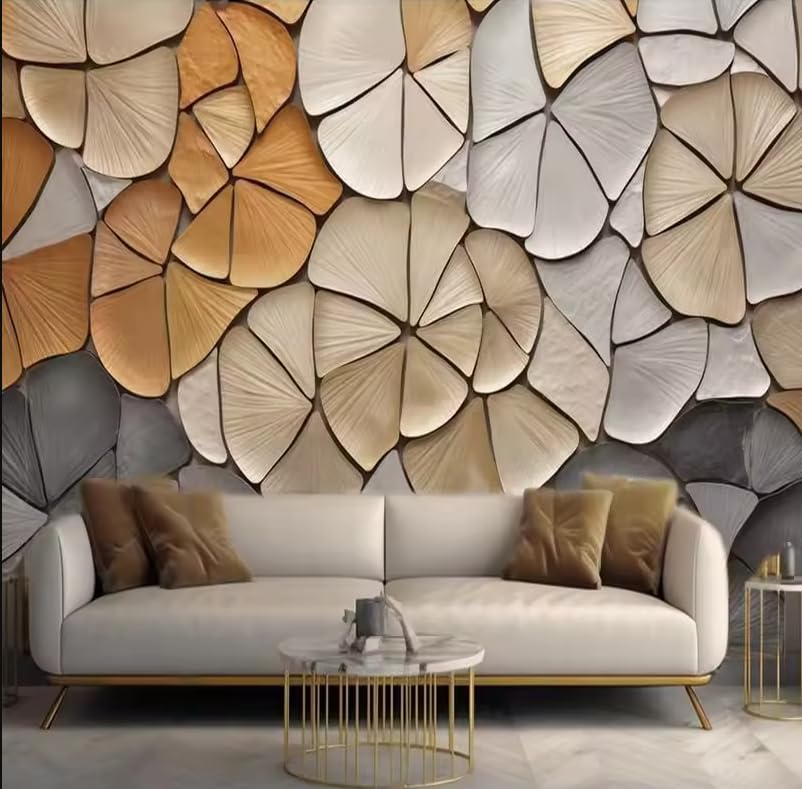 Tapeta dekoracyjna 3D, geometryczny wzór, kamień, do sypialni, biura, salonu, 200 x 140 cm