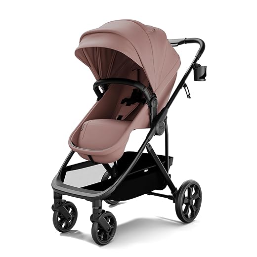 Mompush Wiz Pro 2-in-1 Baby Stroller, Full-Size All-Terrain Premium Stroller with Newborn Mode and Reversible Seat, Snack Tray Included, Large UPF 50+ Canopy & Storage Basket