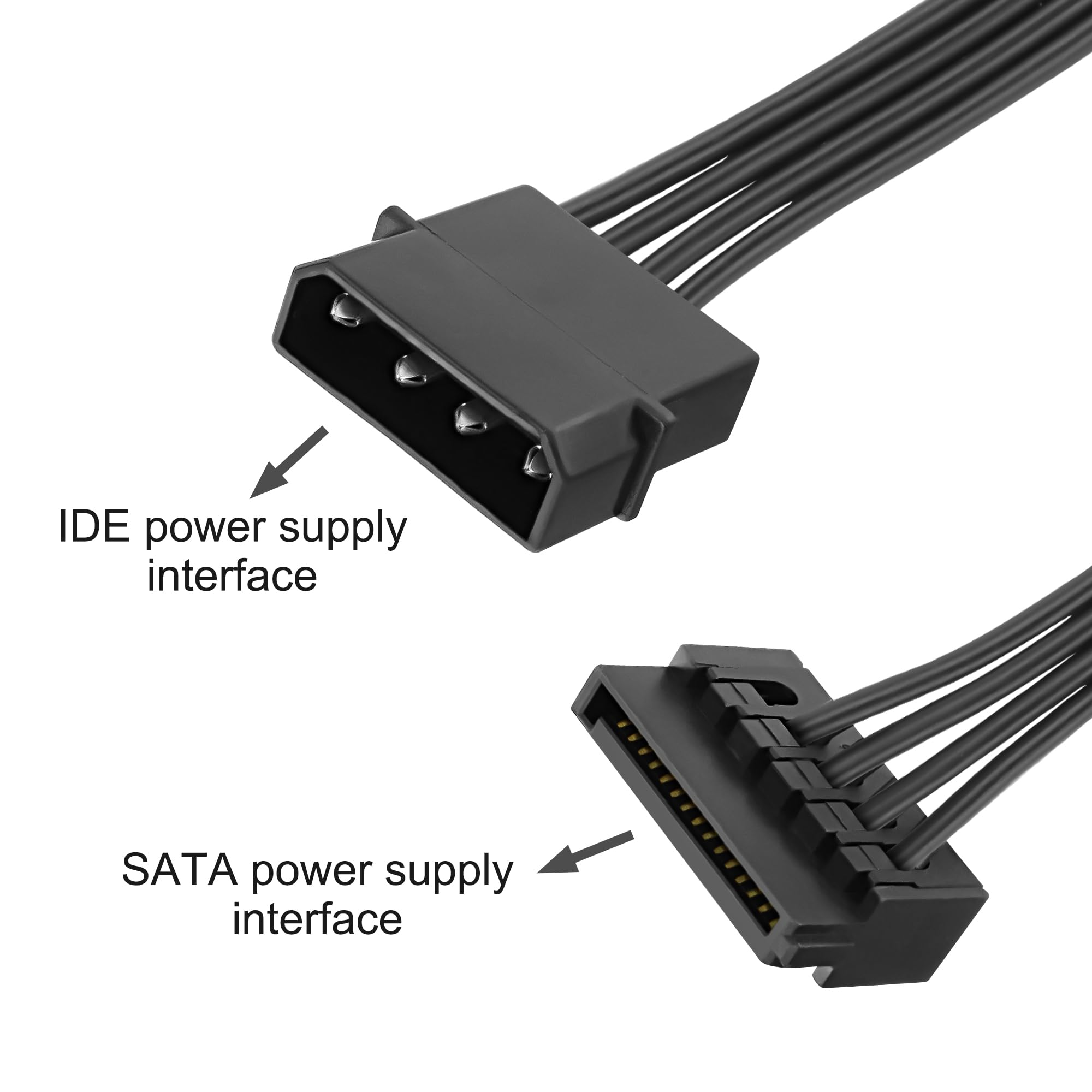 Yinettech - 2 Cavi Di Prolunga Di Alientazione SATA 15 Pin Aschio A - Foto 13