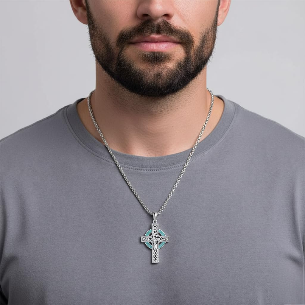 Cross Necklace 925 Sterling Silver Cross Religious Pendant Jewelry Gifts for Women Men - Image 4
