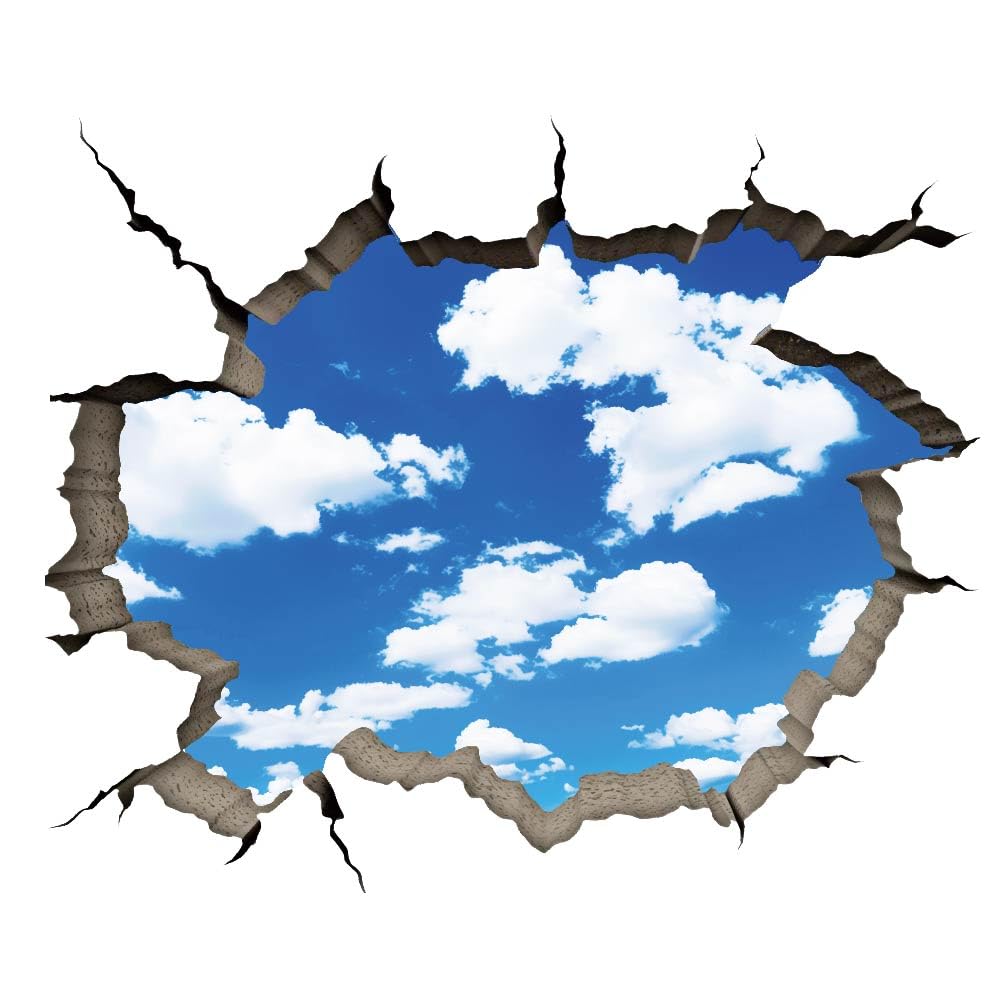 SUPERDANT Nubes 3D Adhesivo de Pared Divertido Cielo Pegatinas de Pared 3D Pegatinas de Pared Techo Acuarela Arte Decoración Vinilo Adhesivo de Pared para Habitación
