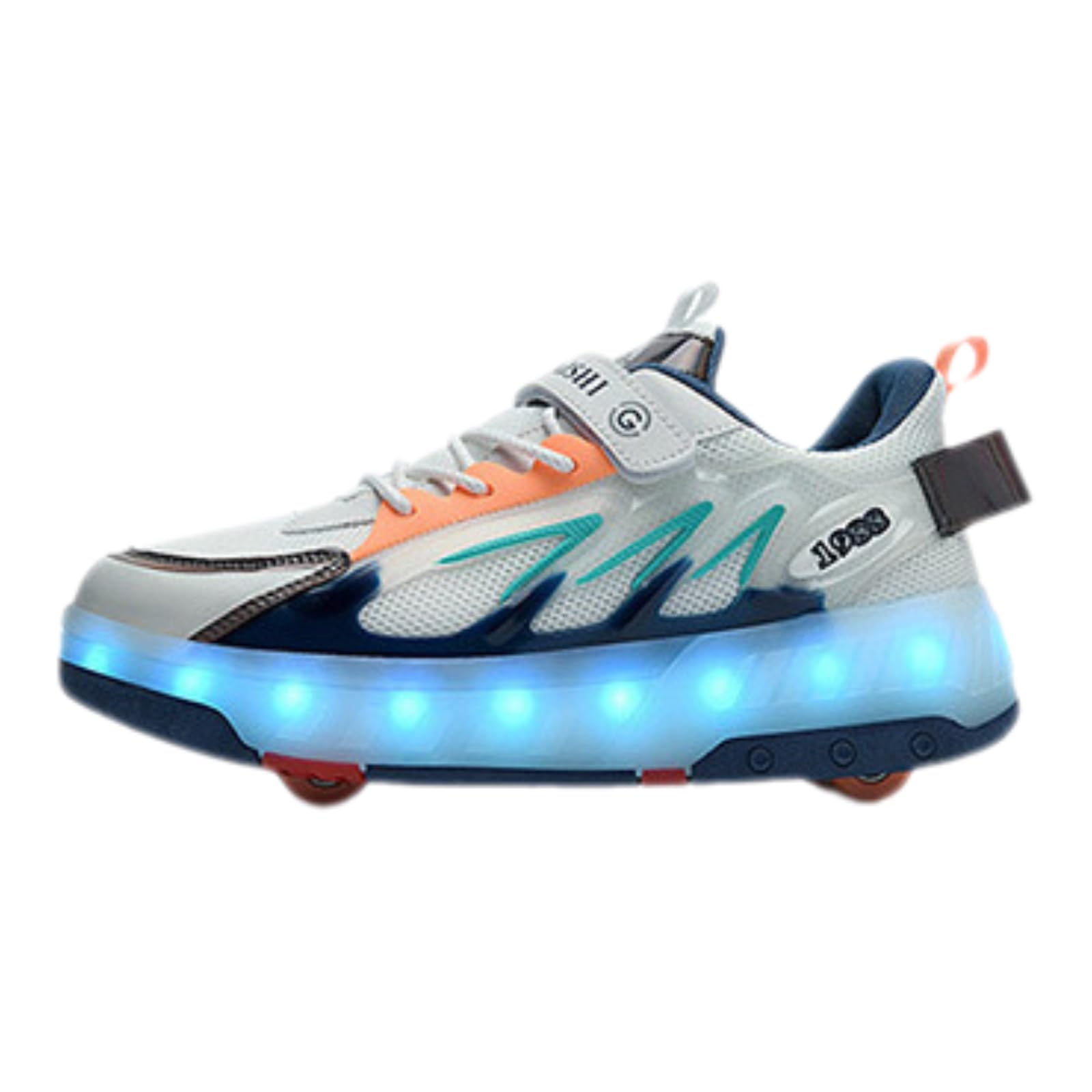 Scarpe con Rotelle LED Luce,Scarpe Rotelle Bambina,Scarpe da Ginnastica da Pattini,USB Ricaricabile,Regolabili,Traspirante,Universali per Ragazzi E Ragazze