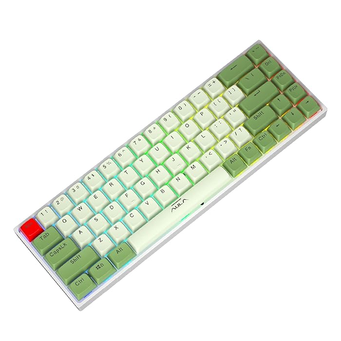 Buy AULA F3068 Bluetooth Mechanical Keyboard 65, with RGB Backlit, PBT