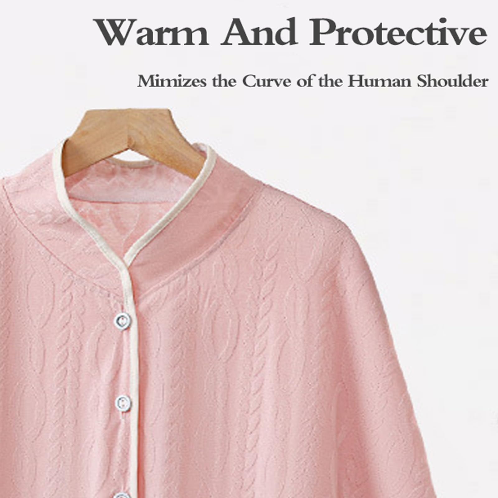 Poncho da Donna in Morbido Pile,Coprispalle Invernale for Collo Spalle Calde,Mantellos Corto Protezione Spalla,Non Scivola Facilmente,Adatto per Chi Ha Lesioni alla Spalla