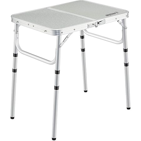 Redcamp 2ft Folding Camping Table With Adjustable Height Portable Foldable Picnic Tables For Outdoor Indoor Kitchen Garden 3 Height 10 19 24 Amazon Co Uk Sports Outdoors