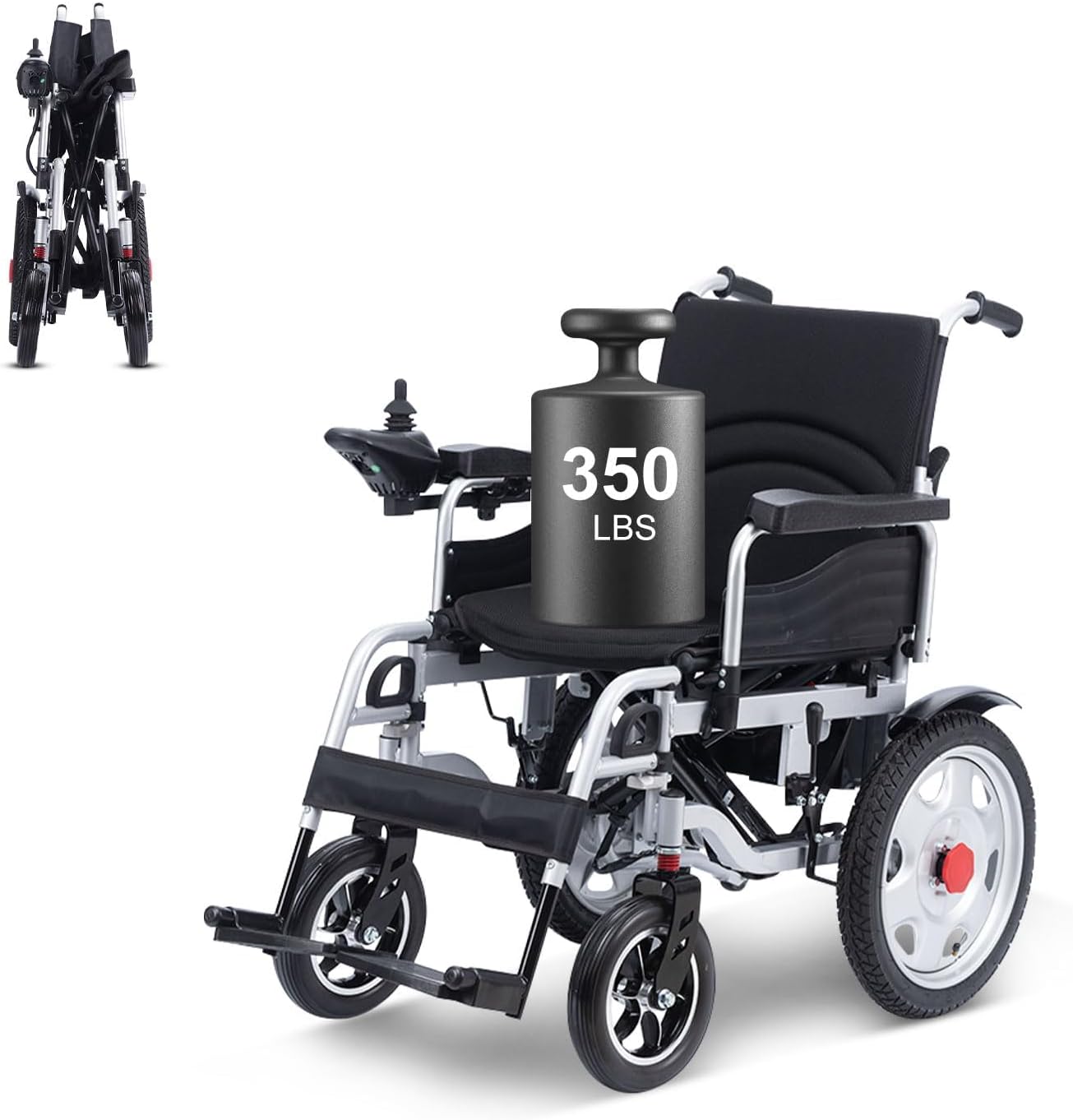 - Electric Wheelchairs for Adults,25 Miles Long Travel Range,Foldable Motorized Wheelchair, Portable All-Terrain Motorized Wheelchair,350 lbs Capacity,Compact Portable Airline Approved (50011)