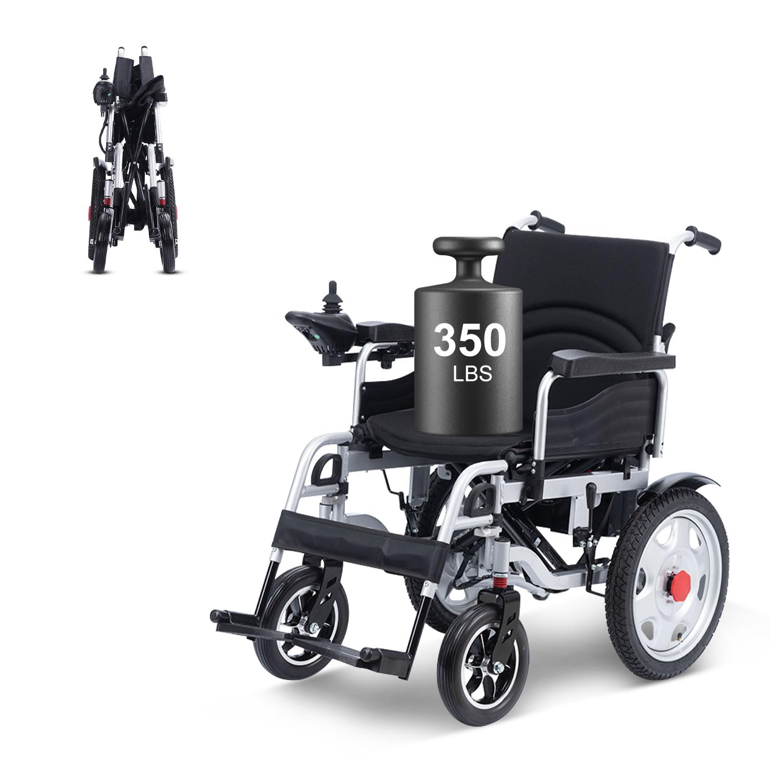 - Electric Wheelchairs for Adults,25 Miles Long Travel Range,Foldable Motorized Wheelchair, Portable All-Terrain Motorized Wheelchair,350 lbs Capacity,Compact Portable Airline Approved (50011)