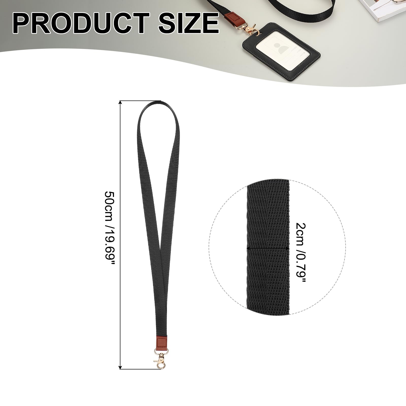 PATIKIL Key Lanyard, Modern Neck Lanyards Strap ID Badges Holder - Image 2