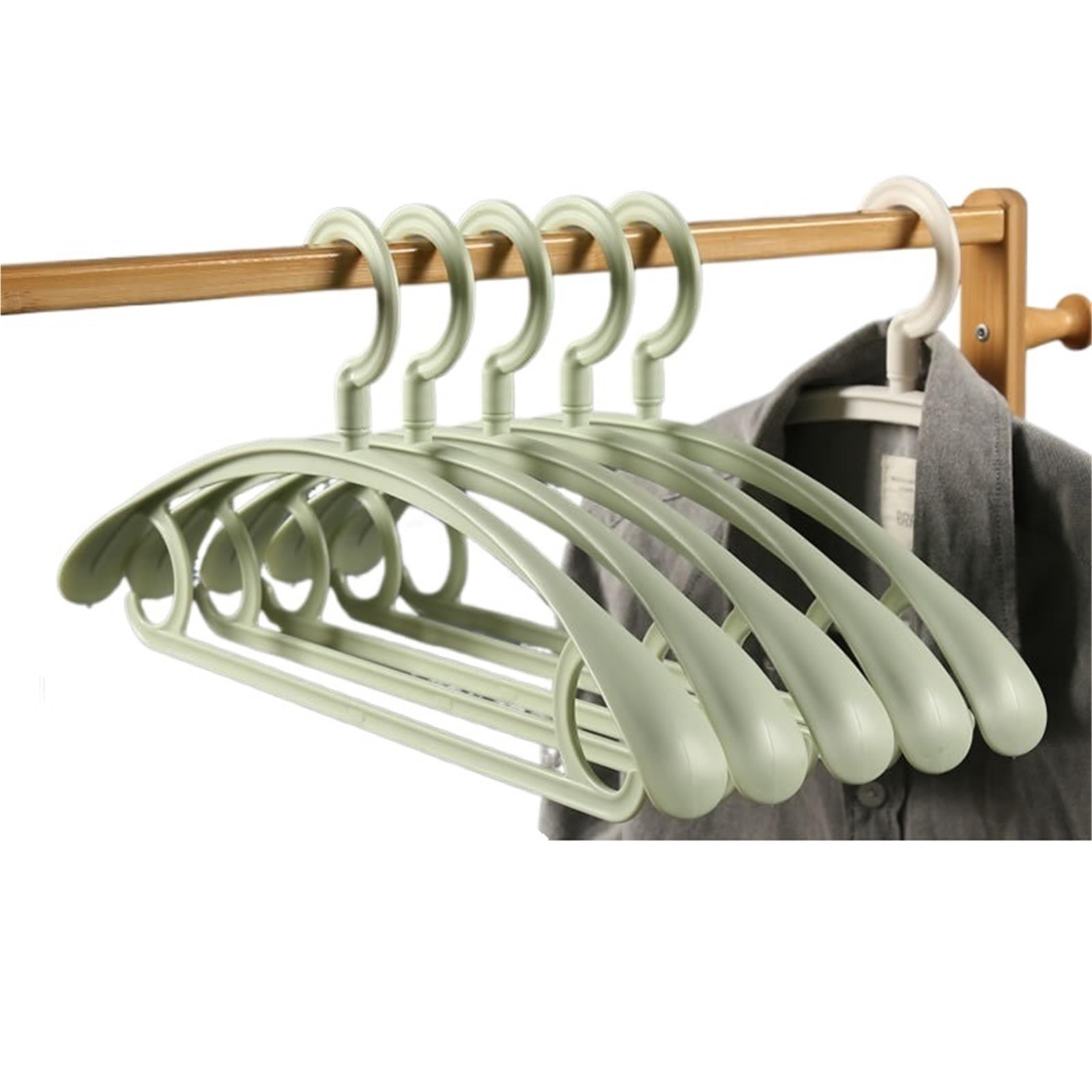 Clothes Hangers Adult Clothes Hanger Semicircle Material Plastic Non-slip Non-marking And Non-deforming Thickened DRYING RACK(10pcs green)