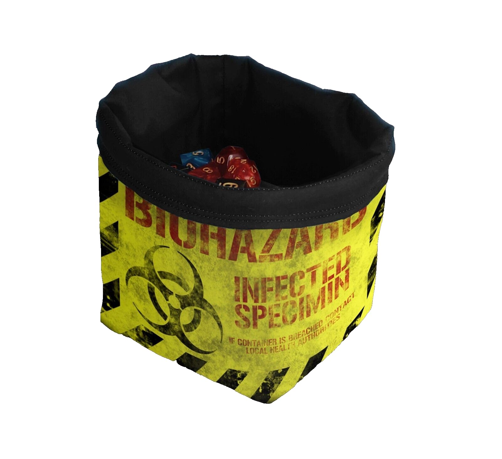 Square Dice Bag/Reversible Tile Pouch- Biohazard Zombie Design
