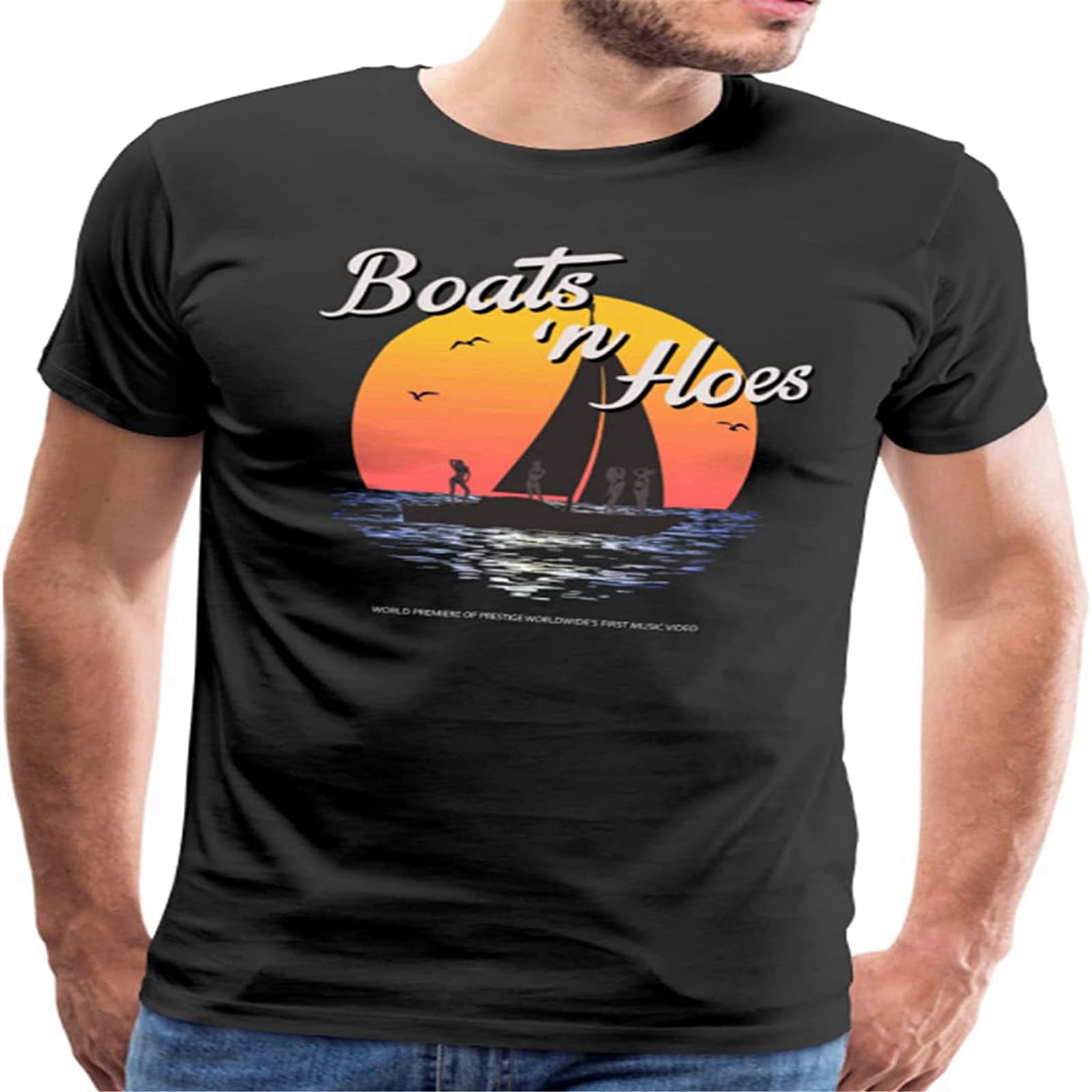 Balance Master Boats and Hoes, Step Brothers T Shirt L Black