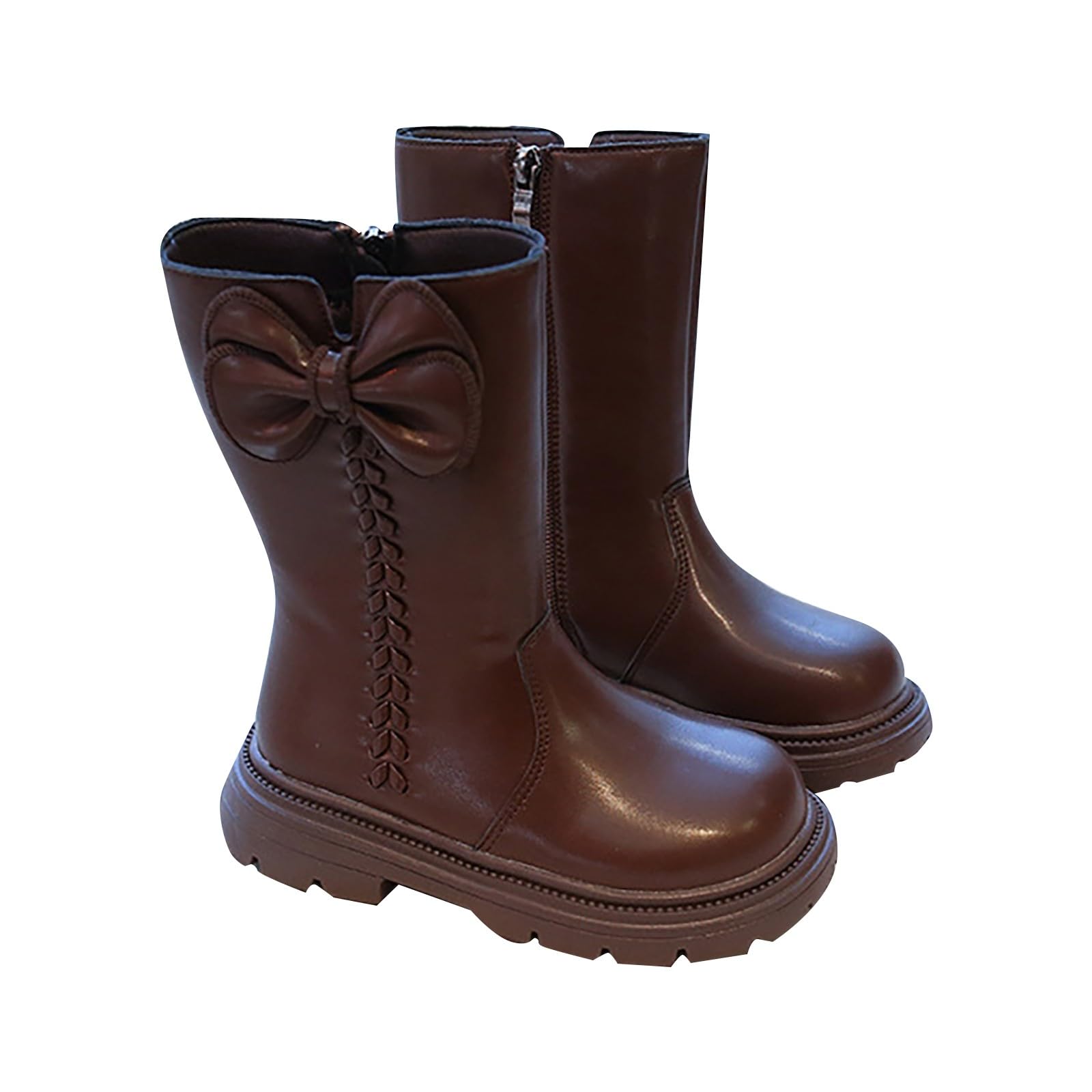 Ragazze Scarpe per Bambine Caldi Stivali Invernali Scarpe Invernali Morbido Bambini Moda Calzature da Escursionismo Stivali Piatti alla Moda Comodi Suola Morbida Fodera in Pile per Le giornate Fredde