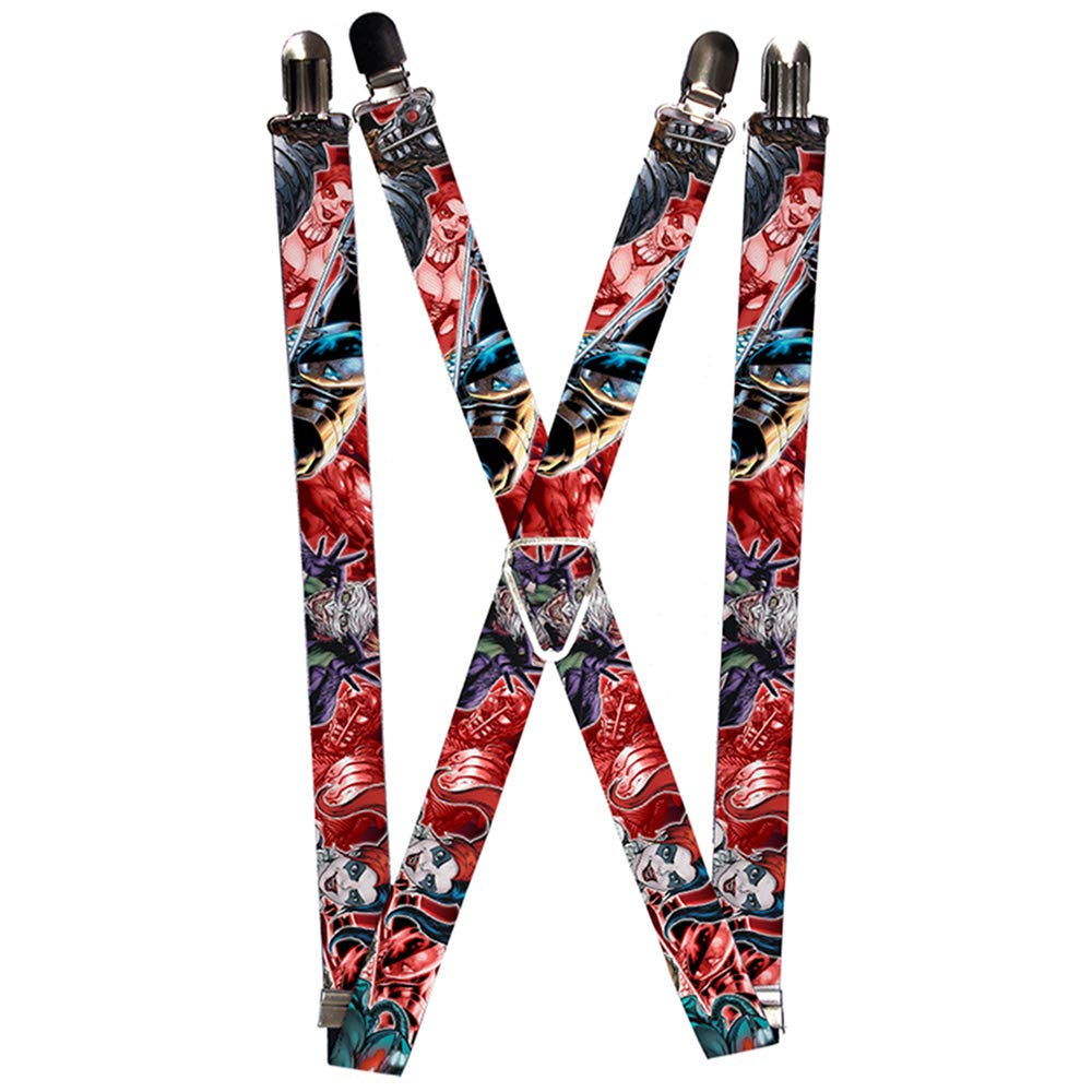 Buckle-Down Men's Multicolor Suspenders, 3.5" X 2.5"