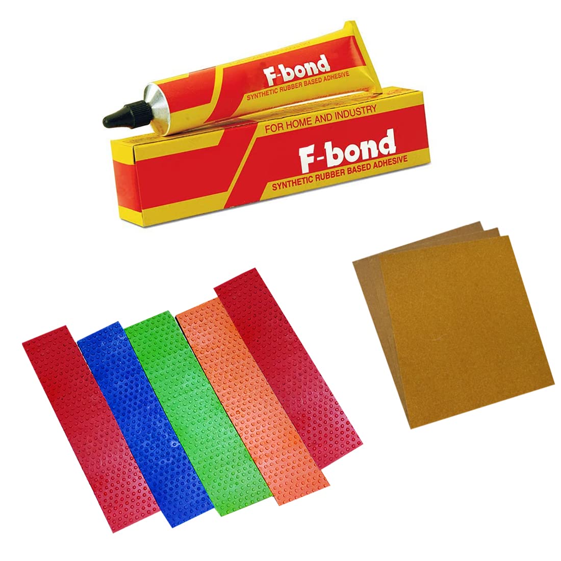 Sug Cricket Bat Toe Guard - 5 Pc with Fevi Bond or 4 Pcs Sand Paper for Cricket Bat Protection (Assorted Colours, Full Size) (B0C3BFYT9S) Amazon Price History, Amazon Price Tracker