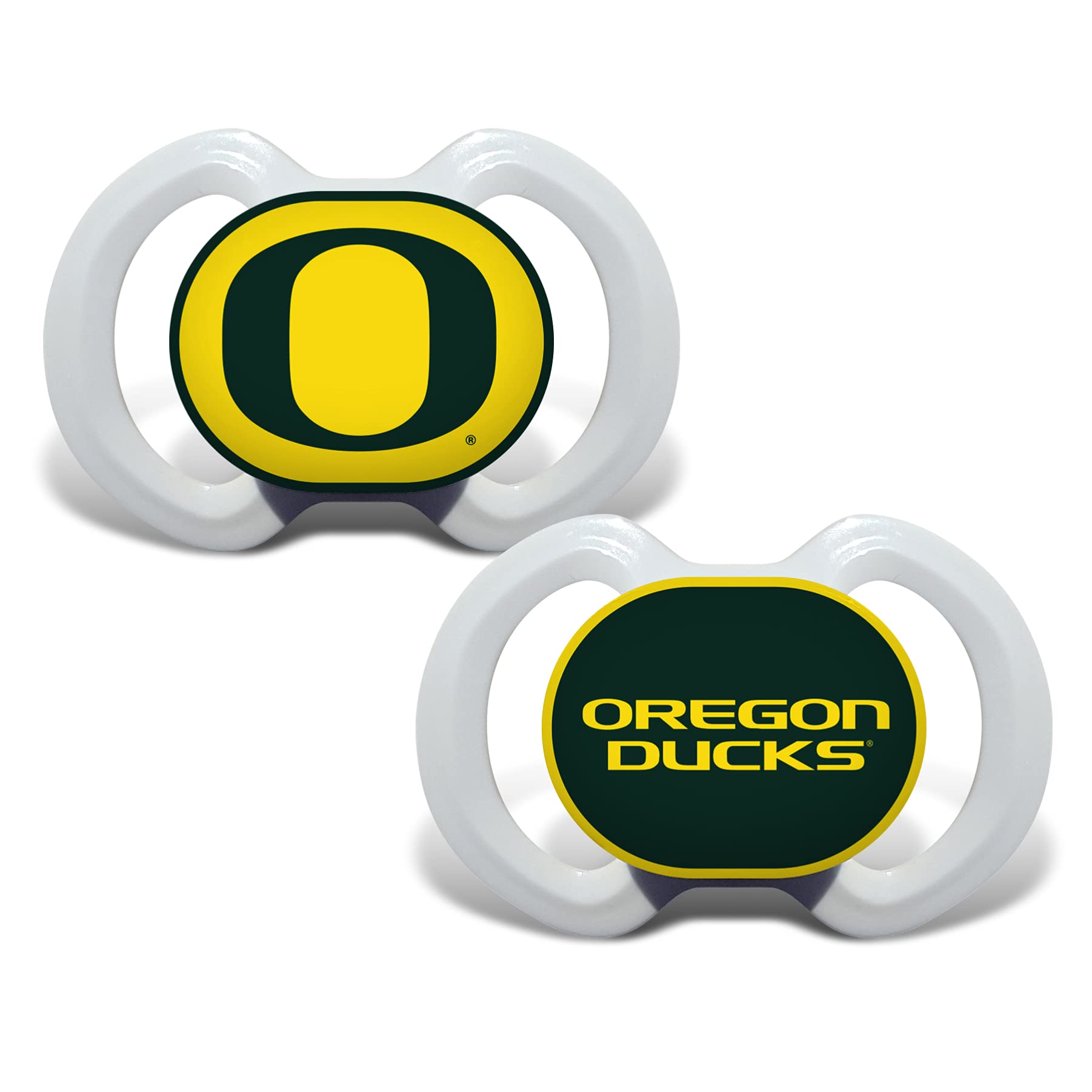 Baby Fanatic 2 Piece Pacifier Set, University of Oregon Ducks
